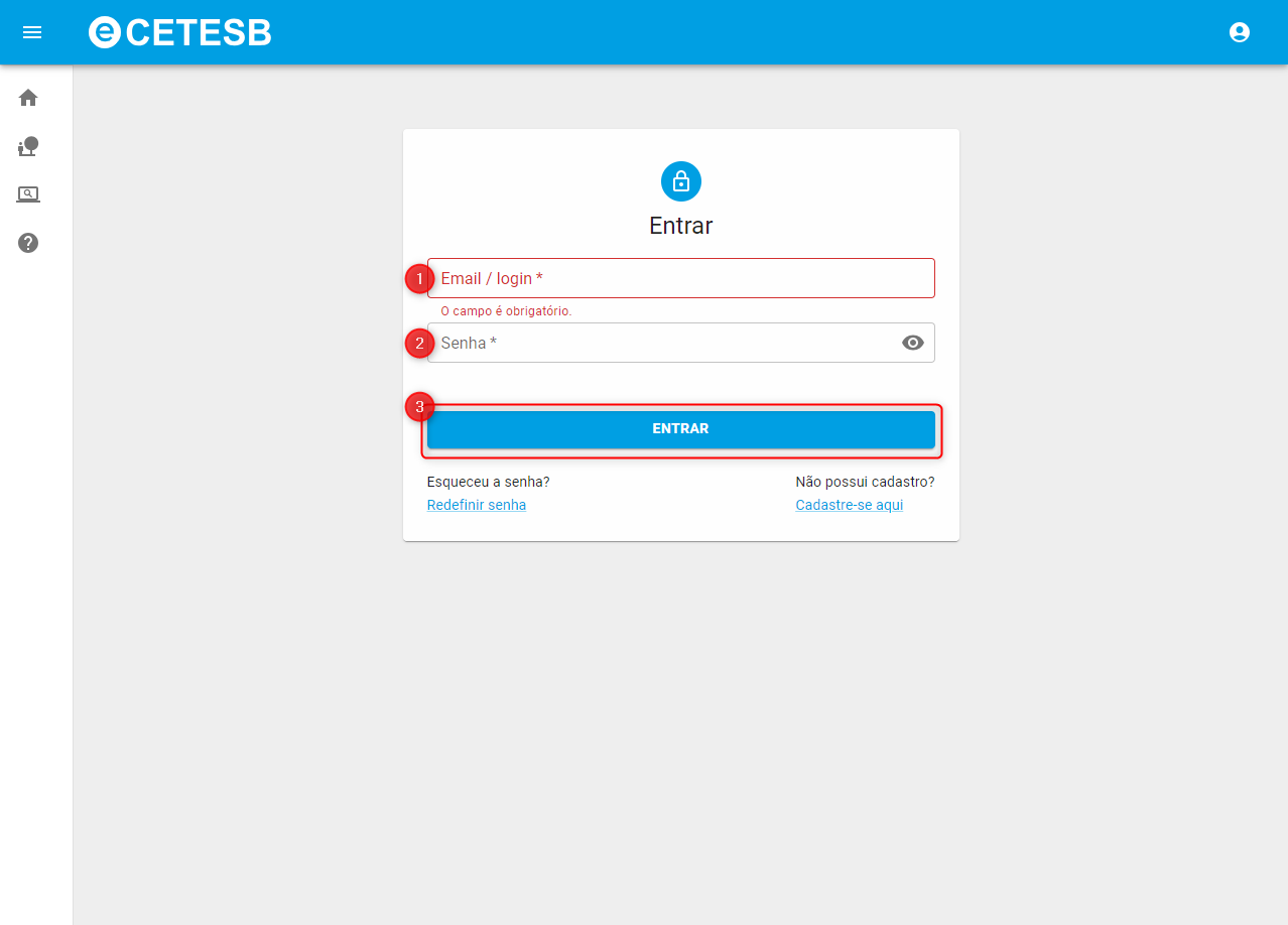 Como faço para me cadastrar no e-CETESB? – e-CETESB | Sistema de ...